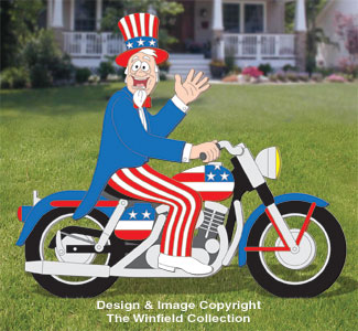 Uncle Sam & Cycle Woodcraft Pattern
