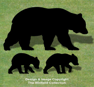 Bear Family Shadow Wood Pattern