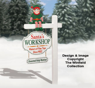 Product Image of Santa's Workshop Sign & Elf Pattern