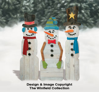 Product Image of Pallet Wood Snowmen Pattern