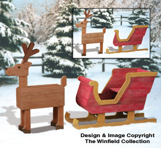 Product Image of Pallet Wood Sleigh and Deer Plan Set