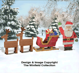 Product Image of Pallet Wood Santa, Sleigh and Deer Plan Set