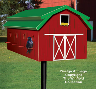 Product Image of Eight Room Red Barn Birdhouse Plans