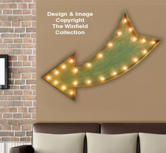 Marquee Curved Arrow Sign Pattern
