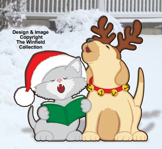 Product Image of Caroling Kitten and Puppy Color Poster