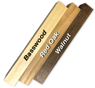 Basswood, Red Oak & Walnut Wooden Blocks