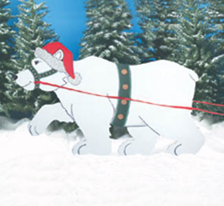 Christmas Polar Bear Woodcrafting Pattern