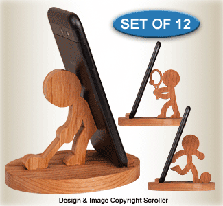 Product Image of Sports Character Cell Phone Stands Pattern Set - Downloadable