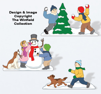 Product Image of Christmas Village Children Playing Pattern