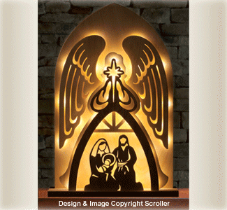 Product Image of Lighted Angel Nativity Scroll Saw Pattern