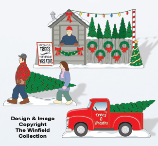 Product Image of Christmas Village Tree Lot Color Poster