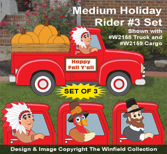 Medium Holiday Rider #3 Woodcraft Pattern Set