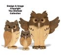 Woodland Layered Owl Pattern Set #1