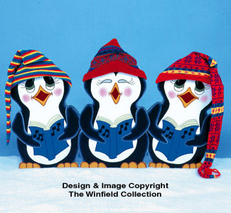 Caroling Penguins Woodcraft Pattern