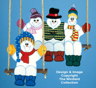 Product Image of Swinging Snowmen Woodcrafting Pattern                      