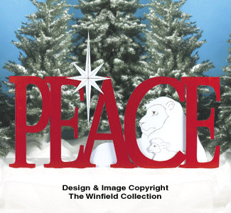 Product Image of Giant Holiday Peace Woodcraft Pattern