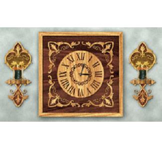 Product Image of Elegant Wall Clock & Sconce Set Project Pattern