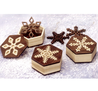 Product Image of Snowflake Mini Boxes & Ornaments Project Patterns