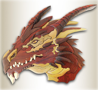 Western Dragon Intarsia Design Pattern
