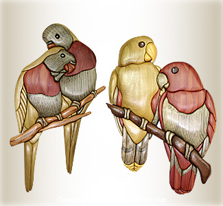 Electus Parrots & LoriKeets Intarsia Design Pattern