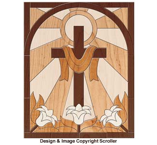 Product Image of Easter Cross Segmentation Wall Art Scroll Saw Pattern