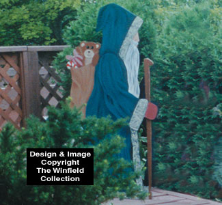 Product Image of Old Santa with Walking Staff Wood Pattern 