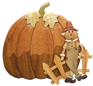 Pumpkin & Scarecrow Intarsia Design Pattern