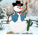 Cowboy Snowman Woodcraft Pattern