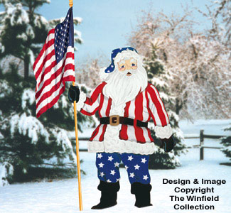 Patriotic Santa Woodcrafting Pattern