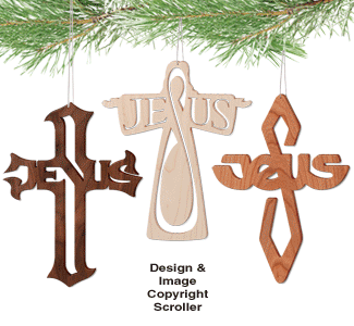 JESUS Cross Ornament Designs