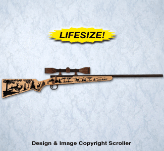 Deer Scope Rifle Wall Art Design Pattern