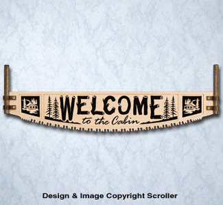 Product Image of Cabin Welcome Crosscut Saw Wall Art Pattern