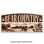 Bear Country Rustic Wall  Art Pattern
