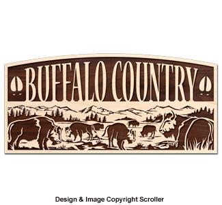Buffalo Country Rustic Wall Art Pattern