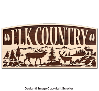 Elk Country Rustic Wall Art Pattern