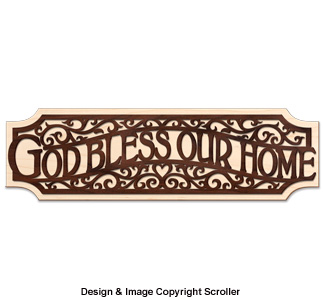 God Bless Our Home Wall Art Pattern