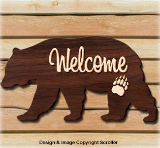Bear Welcome Sign Pattern