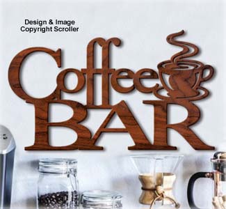 Home "Coffee Bar" Wall Art Design Pattern