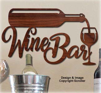 Home "Wine Bar" Wall Art Design Pattern - Downloadable
