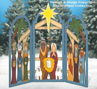 Product Image of Large 3 Arch Nativity Woodcraft Pattern
