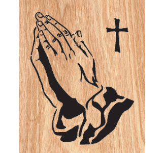 Praying Hands Scrolled Art Pattern