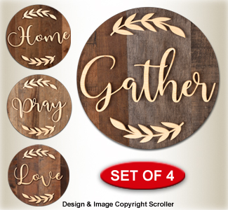 Rustic Round Skid Signs Pattern - Downloadable