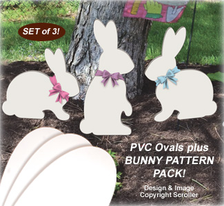PVC Plastic Oval & Bunny Pattern Pack