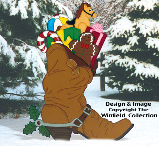 Christmas Boot Woodcrafting Pattern