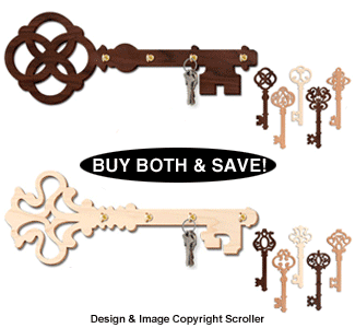 Ornate Key Hanger & Ornament Combo Pattern Set