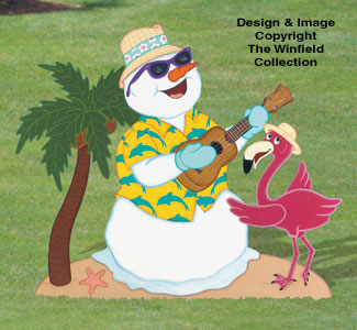 Tropical Snowman Woodcraft Pattern