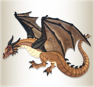 Flying Dragon Intarsia