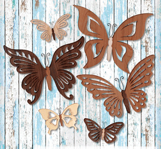 Elegant Butterflies Pattern Set