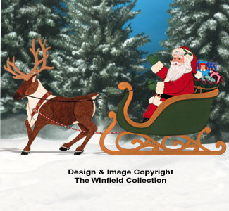 Product Image of Realistic Santa & Reindeer Pattern Set 