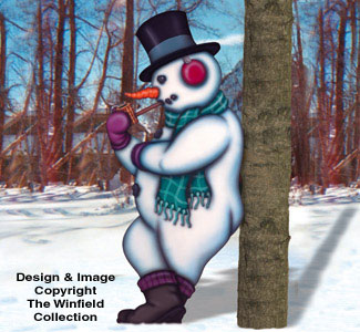 Leaning Snowman Woodcraft Pattern